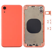 Back Housing Cover with Camera Lens & SIM Card Tray & Side Keys for iPhone XR(Coral)