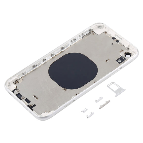 Back Housing Cover with Camera Lens & SIM Card Tray & Side Keys for iPhone XR(White)