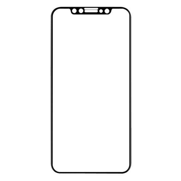 For iPhone 11 / XR 0.1mm 9H Full Screen Flexible Fiber Tempered Glass Film(Black)