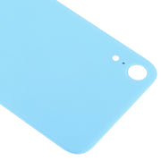 Easy Replacement Big Camera Hole Glass Back Battery Cover with Adhesive for iPhone XR(Blue)