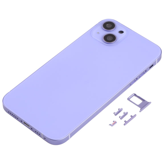 Back Housing Cover with Appearance Imitation of iP13 for iPhone XR(Purple)