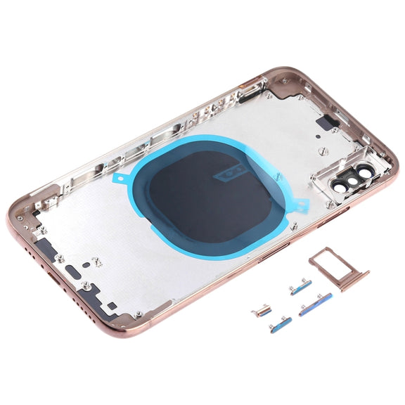 Back Cover with Camera Lens & SIM Card Tray & Side Keys for iPhone XS(Gold)