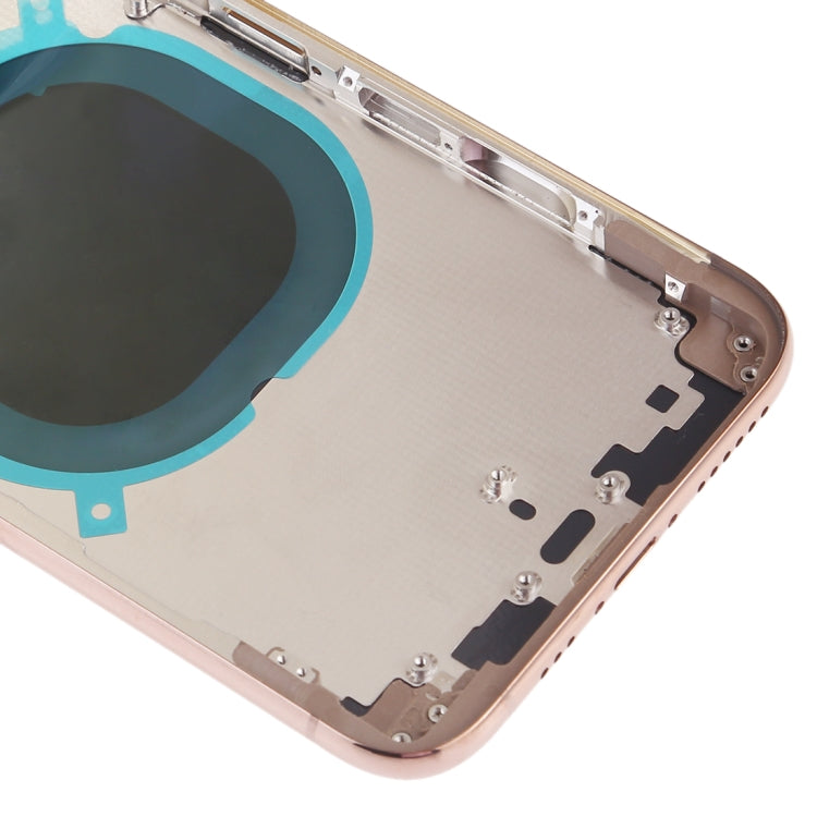 Back Cover with Camera Lens & SIM Card Tray & Side Keys for iPhone XS(Gold)
