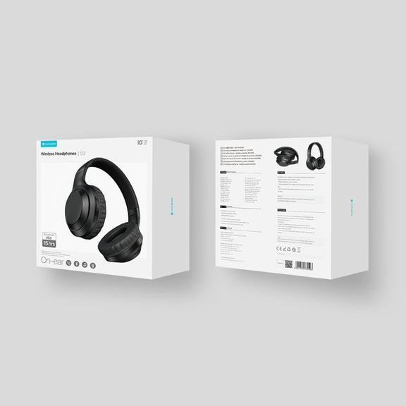 ROCK Space O2 HiFi Bluetooth 5.0 Wireless Headset with Mic, Support TF Card(White)