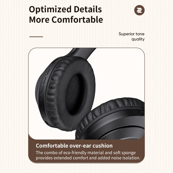 ROCK Space O2 HiFi Bluetooth 5.0 Wireless Headset with Mic, Support TF Card(White)