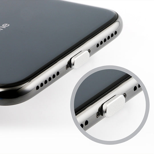 2pcs Universal 8 Pin Charging Port Metal Anti-Dust Plug for iPhone(Red)
