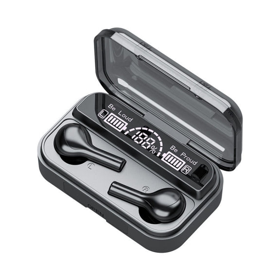 278 TWS External Noise Cancelling Touch Bluetooth Earphone with Charging Box, Support LED Power Digital Display & Breathing Lights & Call & Voice Assistant(Black)