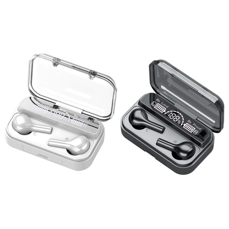 278 TWS External Noise Cancelling Touch Bluetooth Earphone with Charging Box, Support LED Power Digital Display & Breathing Lights & Call & Voice Assistant(Black)