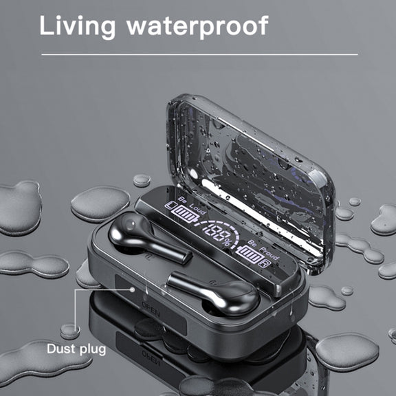 278 TWS External Noise Cancelling Touch Bluetooth Earphone with Charging Box, Support LED Power Digital Display & Breathing Lights & Call & Voice Assistant(Black)