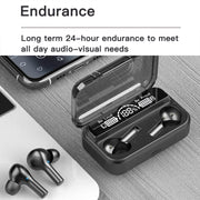 278 TWS External Noise Cancelling Touch Bluetooth Earphone with Charging Box, Support LED Power Digital Display & Breathing Lights & Call & Voice Assistant(Black)
