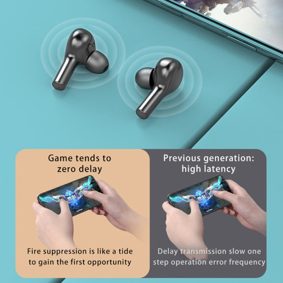 278 TWS External Noise Cancelling Touch Bluetooth Earphone with Charging Box, Support LED Power Digital Display & Breathing Lights & Call & Voice Assistant(Black)