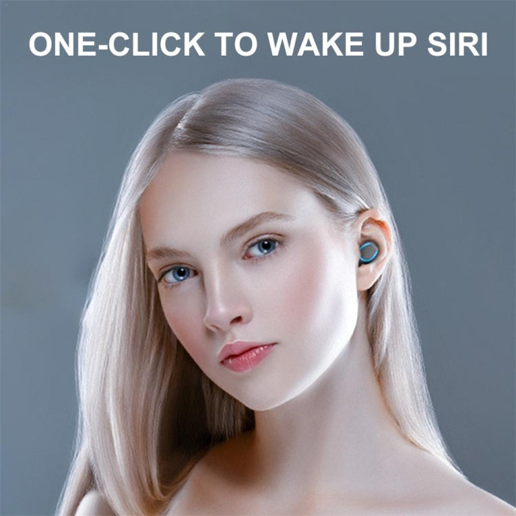 F9-5 Intelligent Noise Cancelling Touch Bluetooth Earphone with Charging Box, Supports Three-screen LED Power Display & HD Call & Power Bank & Siri(White)