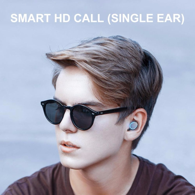 F9-5 Intelligent Noise Cancelling Touch Bluetooth Earphone with Charging Box, Supports Three-screen LED Power Display & HD Call & Power Bank & Siri(White)
