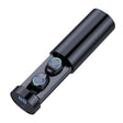 F9-6 TWS CVC8.0 Noise Cancelling Touch Bluetooth Earphone with Pull-out Cylindrical Charging Box, Support LED Power Digital Display & Call & Siri(Black) - TWS Earphone by PMC TechLife | Online Shopping South Africa | PMC TechLife