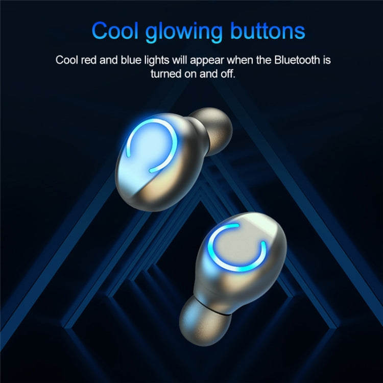 F9-9 TWS CVC8.0 Noise Cancelling Bluetooth Earphone with Charging Box, Support Touch Lighting Effect & Three-screen LED Power Display & Power Bank & Mobile Phone Holder & HD Call & Voice Assistant(Black)