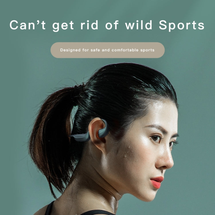 G100 Bluetooth 5.0 Wireless Ear-mounted Sports Water-resistant Bone Conduction Earphone (Black)