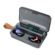 F9-5C Four-bar Breathing Light + Digital Display Noise Reduction Bluetooth Earphone with Hand Strap(Black) - Bluetooth Earphone by PMC TechLife | Online Shopping South Africa | PMC TechLife