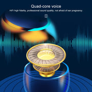 F9-5C Four-bar Breathing Light + Digital Display Noise Reduction Bluetooth Earphone with Hand Strap(White)