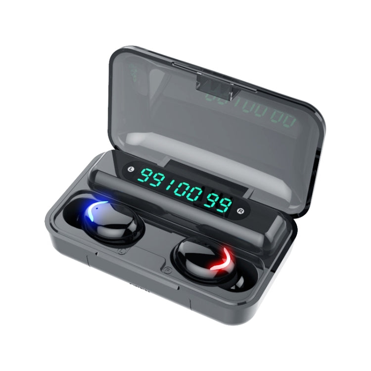 F9-5C Three-screen Digital Display Noise Reduction Bluetooth Earphone(Black)