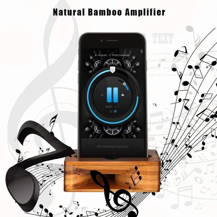 HQ-J101 Universal Bamboo Phone Desktop Stand Holder for Smart Phones within 5.5 inches