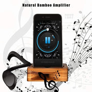HQ-J101 Universal Bamboo Phone Desktop Stand Holder for Smart Phones within 5.5 inches