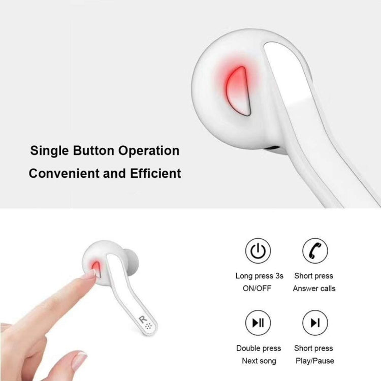 T-88 TWS Bluetooth V5.0 Wireless Stereo Earphones with Magnetic Charging Box(White)