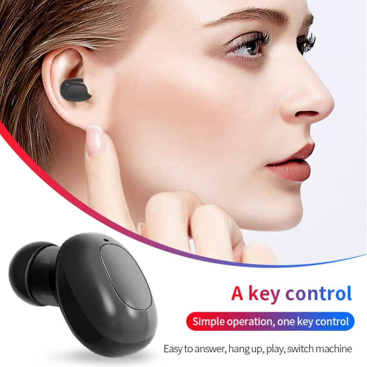 A10 TWS Space Capsule Shape Wireless Bluetooth Earphone with Magnetic Charging Box & Lanyard, Support HD Call & Automatic Pairing Bluetooth(White)