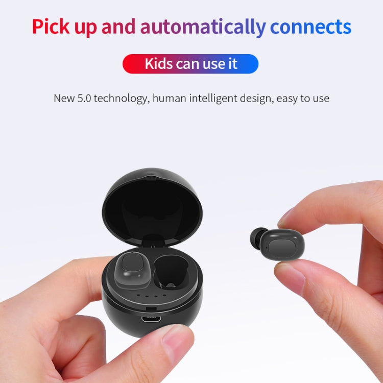A10 TWS Space Capsule Shape Wireless Bluetooth Earphone with Magnetic Charging Box & Lanyard, Support HD Call & Automatic Pairing Bluetooth(White)