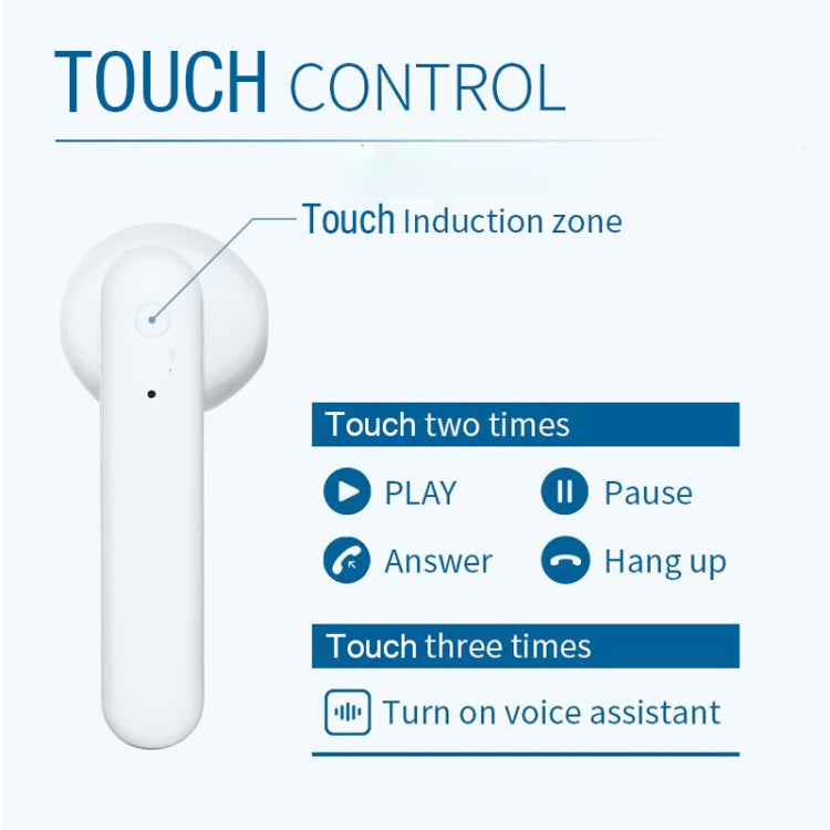 X26 TWS  Bluetooth 5.0 Wireless Touch Bluetooth Earphone with Magnetic Attraction Charging Box, Support Voice Assistant & Call(Blue)