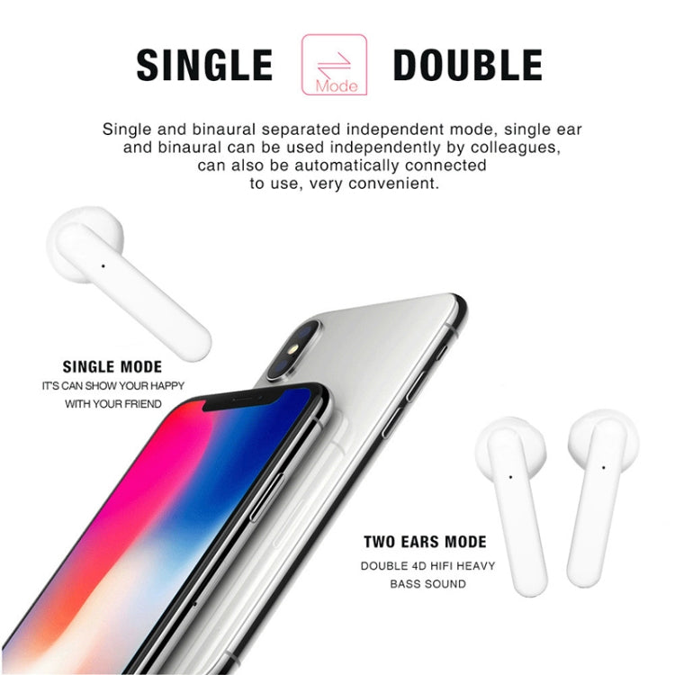 X26 TWS  Bluetooth 5.0 Wireless Touch Bluetooth Earphone with Magnetic Attraction Charging Box, Support Voice Assistant & Call(White)
