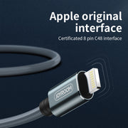 JOYROOM S-M369 Simple Series 2.4A 8 Pin Nylon Braided Data Cable, Length: 1.2m (Gold)