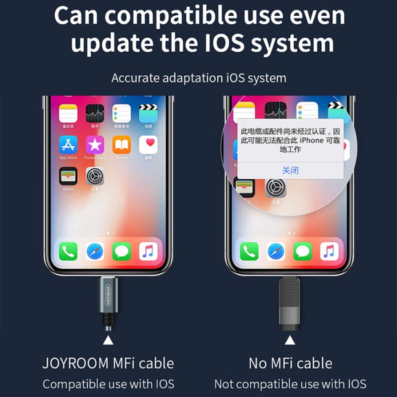 JOYROOM S-M369 Simple Series 2.4A 8 Pin Nylon Braided Data Cable, Length: 1.2m (Gold)