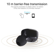 TI8S TWS Dazzling Wireless Stereo Bluetooth 5.0 Earphones with Charging Case(Black)