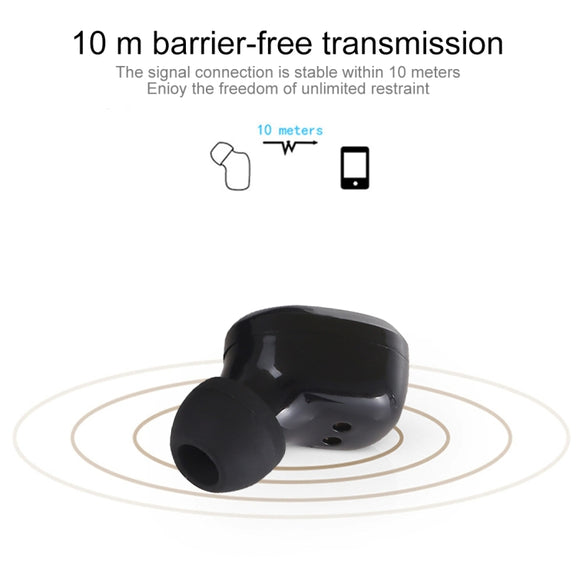 TI8S TWS Dazzling Wireless Stereo Bluetooth 5.0 Earphones with Charging Case(Black)