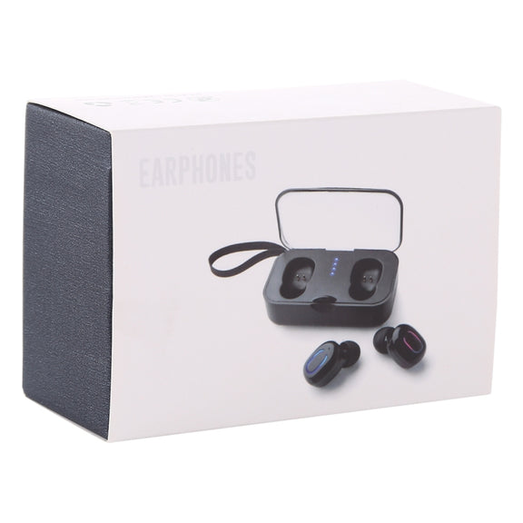 TI8S TWS Dazzling Wireless Stereo Bluetooth 5.0 Earphones with Charging Case(Black)
