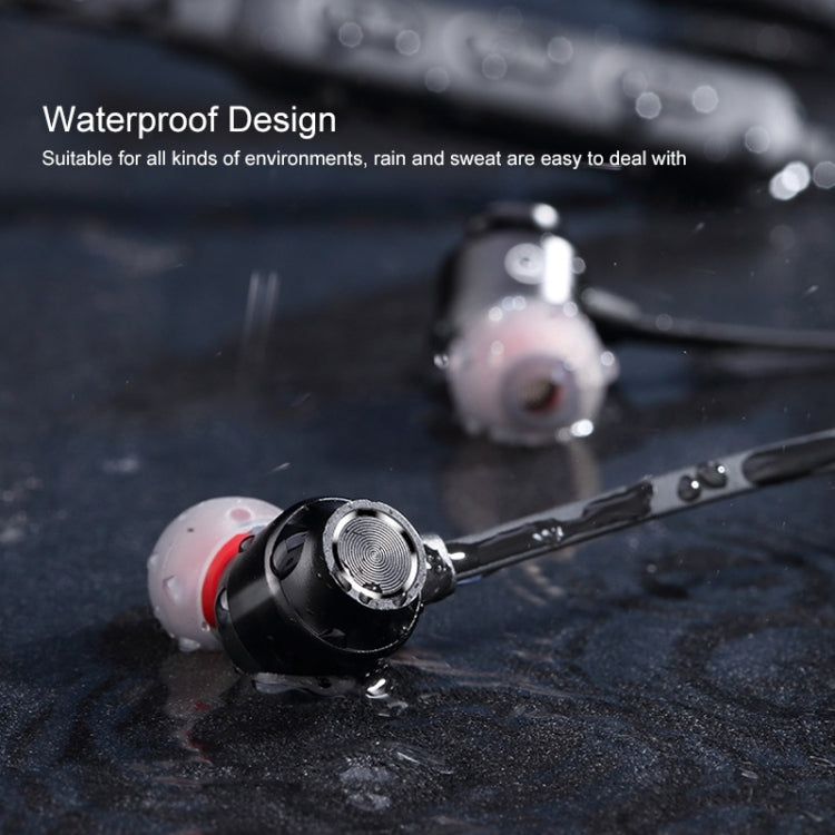 Bluetooth 5.1 Round Wire Neck-mounted Bluetooth Sports Earphone with Magnetic Function(Red)