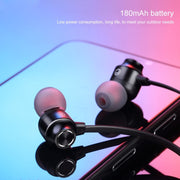 Bluetooth 5.1 Round Wire Neck-mounted Bluetooth Sports Earphone with Magnetic Function(White)