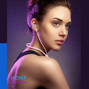 Bluetooth 5.1 Round Wire Neck-mounted Bluetooth Sports Earphone with Magnetic Function(White)