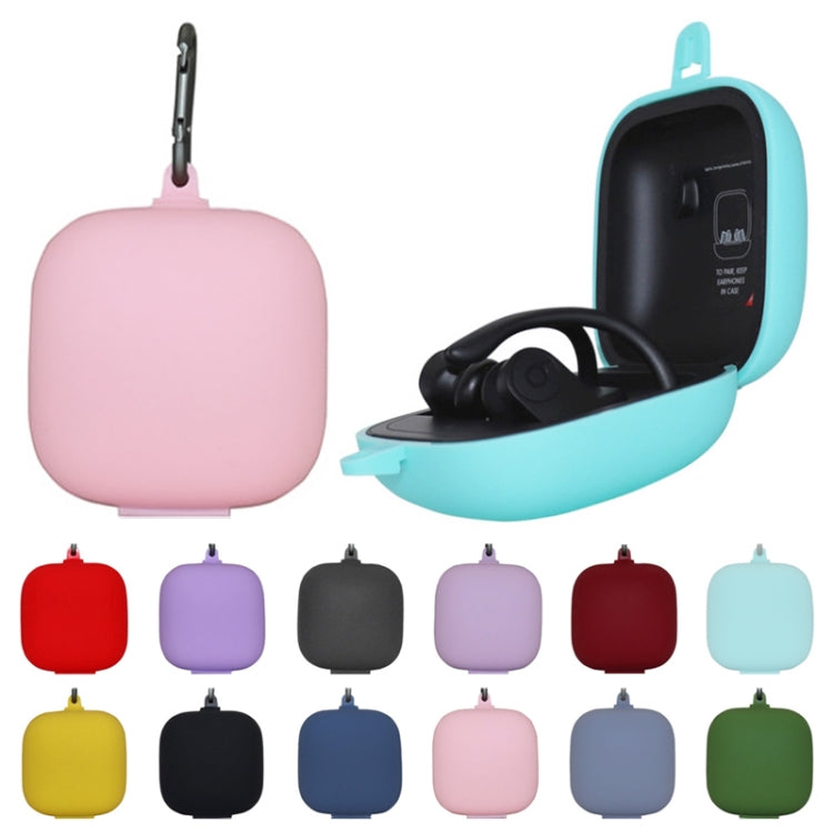 Solid Color Silicone Wireless Bluetooth Earphone Protective Case for Beats Powerbeats Pro(Yellow)