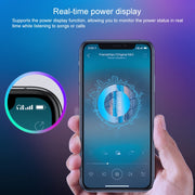 M7 TWS V5.0 Binaural Wireless Stereo Bluetooth Headset with Charging Case and Digital Display(White)