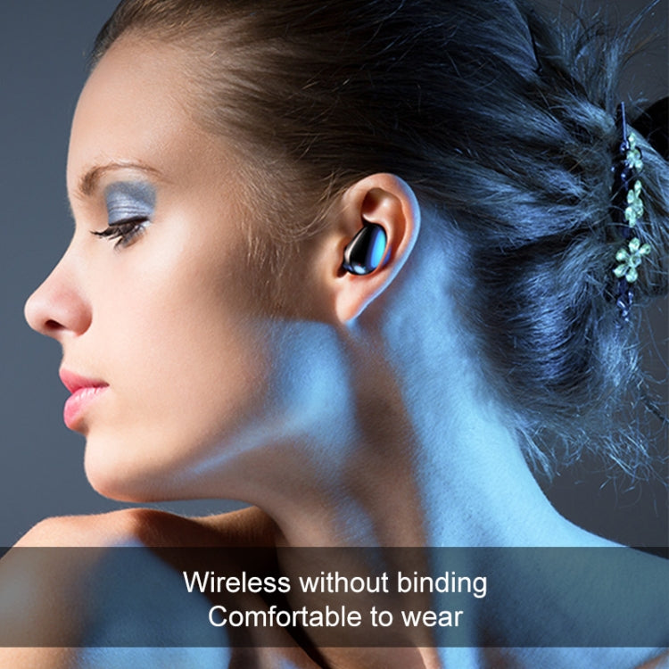 X7 TWS V5.0 Binaural Wireless Stereo Bluetooth Headset with Charging Case and Digital Display(White)