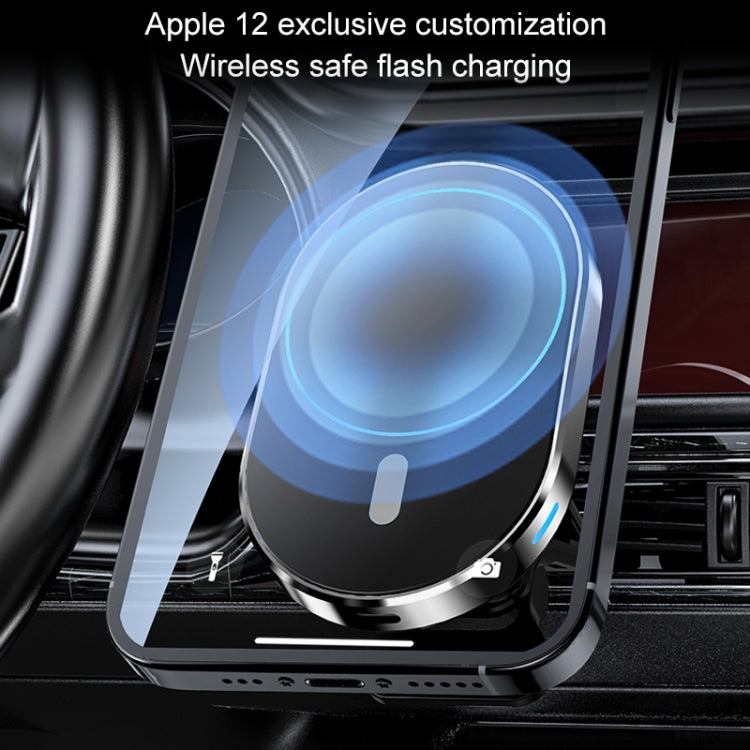 JJT-968 15W Max Output Magnetic Car Air Outlet Bracket Wireless Charger(Red)