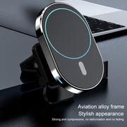 JJT-968 15W Max Output Magnetic Car Air Outlet Bracket Wireless Charger(White)