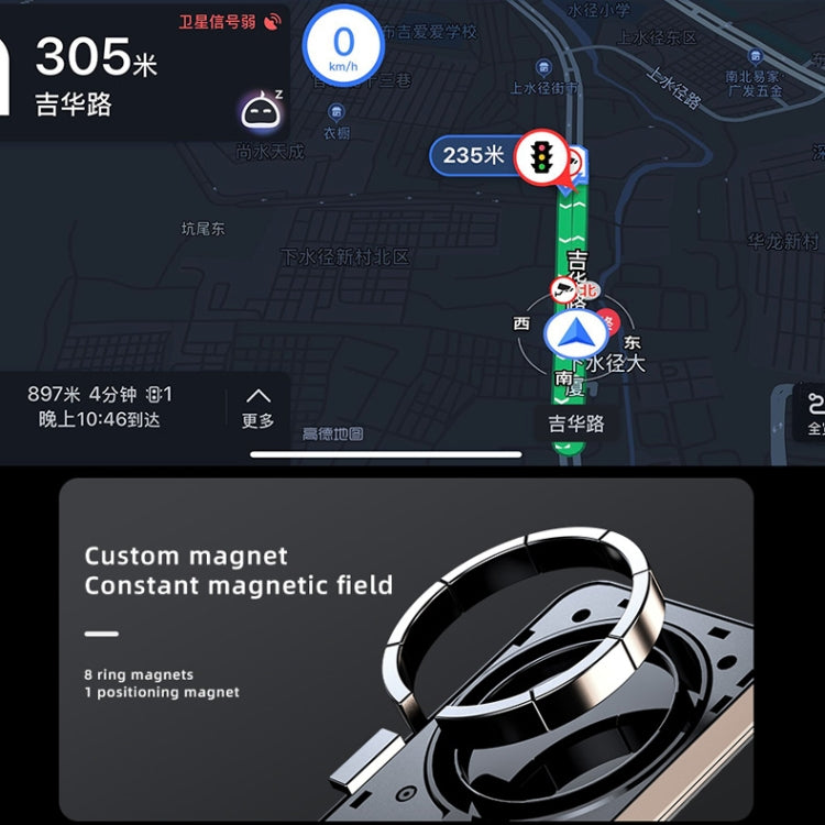 JJT-969 15W Max Output Magnetic Car Air Outlet Bracket Wireless Charger(White)