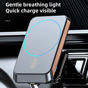 JJT-969 15W Max Output Magnetic Car Air Outlet Bracket Wireless Charger(White)
