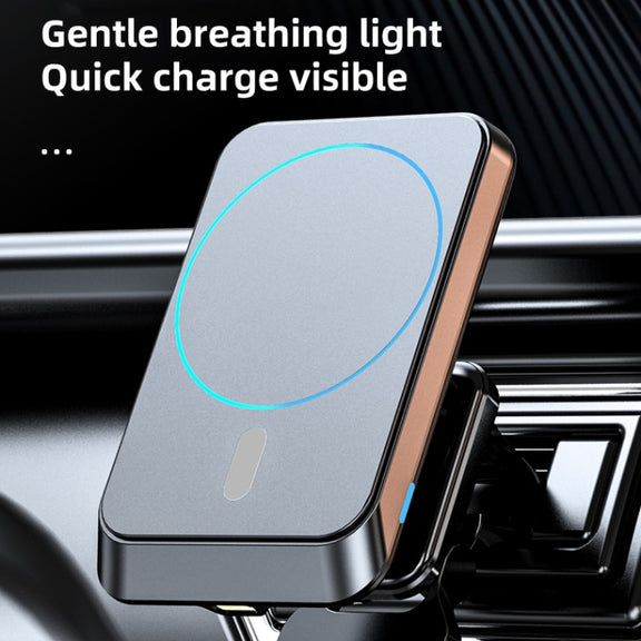 JJT-969 15W Max Output Magnetic Car Air Outlet Bracket Wireless Charger(White)