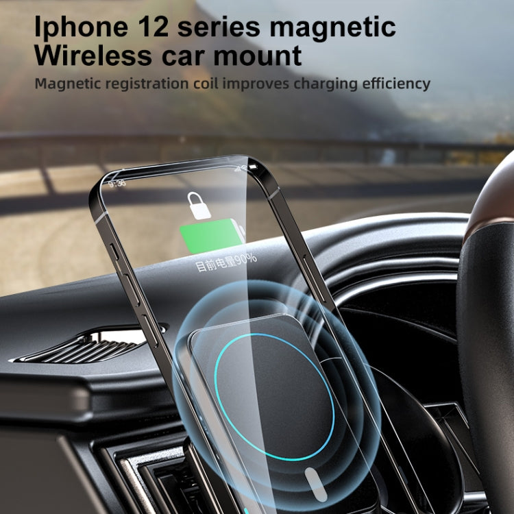 JJT-969 15W Max Output Magnetic Car Air Outlet Bracket Wireless Charger(Red)