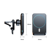 JJT-969 15W Max Output Magnetic Car Air Outlet Bracket Wireless Charger(White)