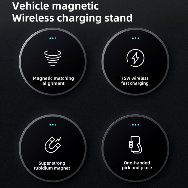 JJT-969 15W Max Output Magnetic Car Air Outlet Bracket Wireless Charger(Red)