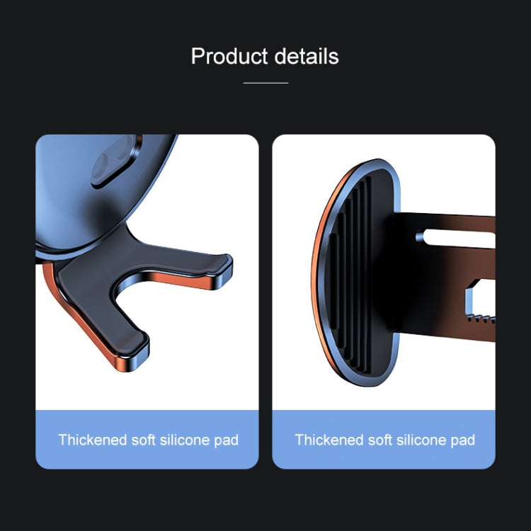 K10 15W Max Output Infrared Sensor Car Air Outlet Bracket Wireless Charger(Black)